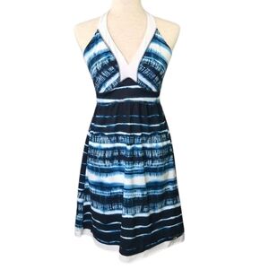 The North Face | Echo Lake Halter Dress | Size Small | Blue & White